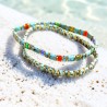 Bracelets Miyuki Tila Duo Lagon - Turquoise et Or