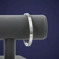 Bracelet Jonc Étoiles et Strass – Acier Inoxydable Doré ou Argenté