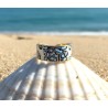 Bague émaillée motifs artistiques multicolores – Design original & zircon