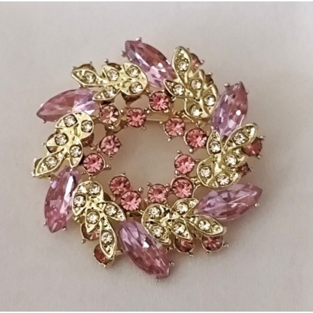 Broche couronne de fleurs